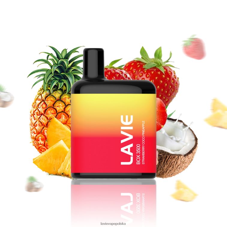 Lavie Puffs 6228N2207 LAVIE BOX 3500 zaciągnięć truskawkowy kokosowy ananas