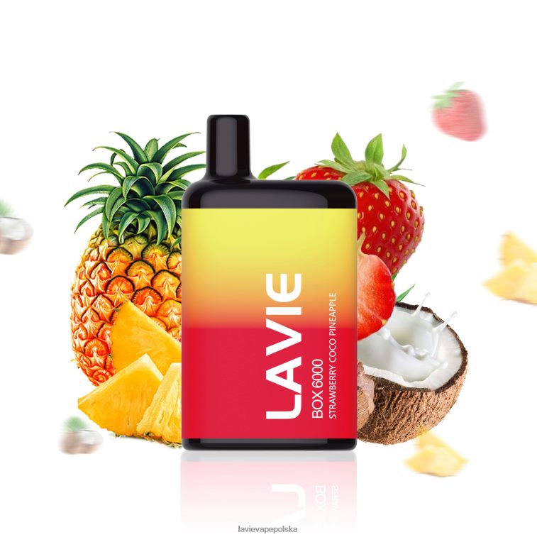 Lavie Vape Cena 6228N2205 LAVIE BOX 6000 zaciągnięć truskawkowy kokosowy ananas