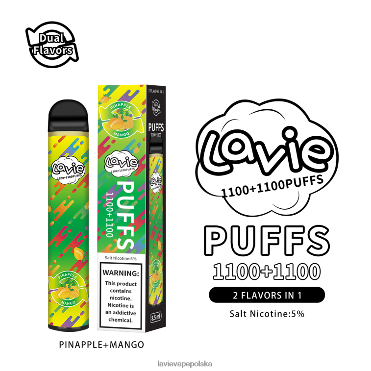 Lavie Vape Cena 6228N2296 LAVIE BAR Switch 2200 zaciągnięć ananas/mango