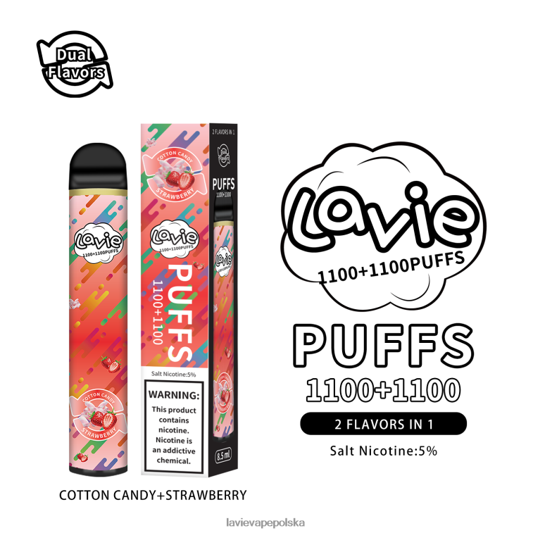 Lavie Vape Price 6228N2293 LAVIE BAR Switch 2200 zaciągnięć wata cukrowa/truskawka