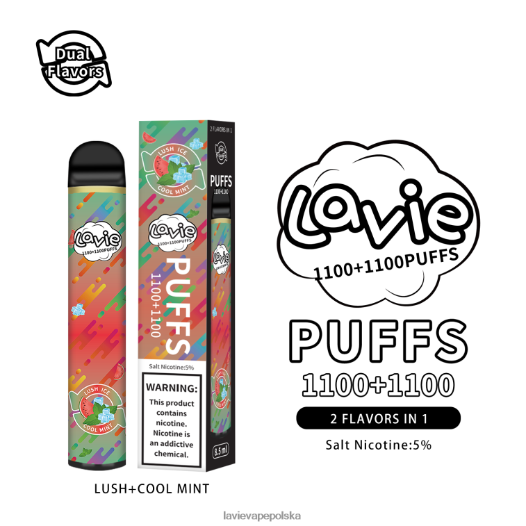Lavie Vape Review 6228N2294 LAVIE BAR Switch 2200 zaciągnięć bujna/chłodna mięta